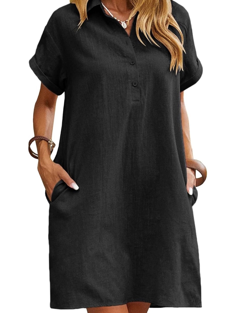 Zeagoo Women’s Button Down Dress with Pockets